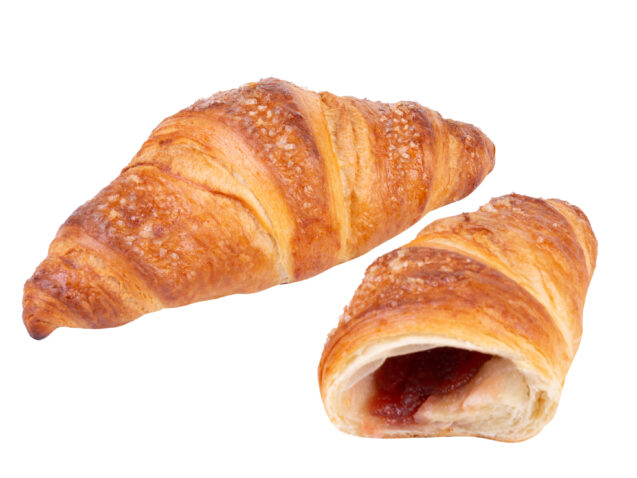 Croissant z nadzieniem malinowym